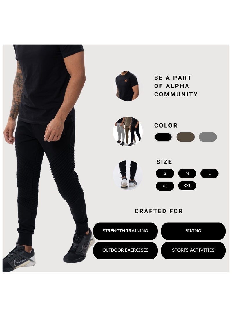 AlphaSquad Athletic Mens Jogger Lightweight Gym Jogger Pants, Men's Workout Sweatpants with Zip Pocket