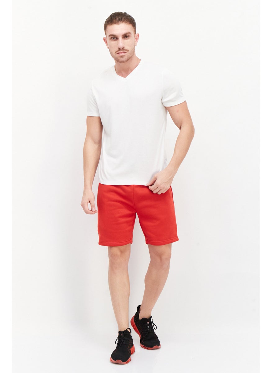 Men 2 Pcs Sportswear Fit Outddoor Shorts Set, Red