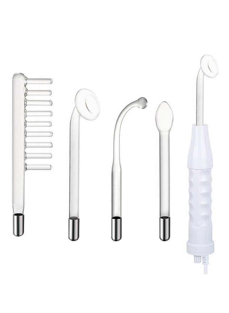 Portable Electrode High Frequency Facial Machine White/Silver