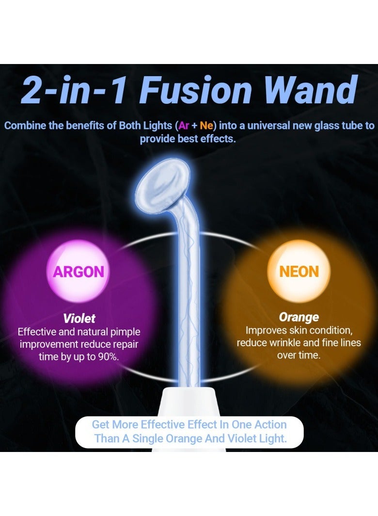 Portable Electrode High Frequency Facial Machine White/Silver