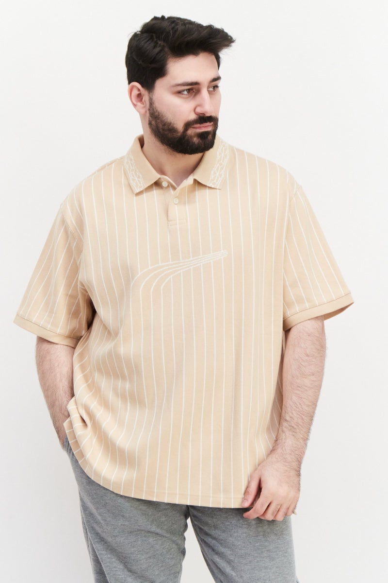 Puma x Select Men Sportswear Fit Short Sleeves Training Polo Shirt, Beige