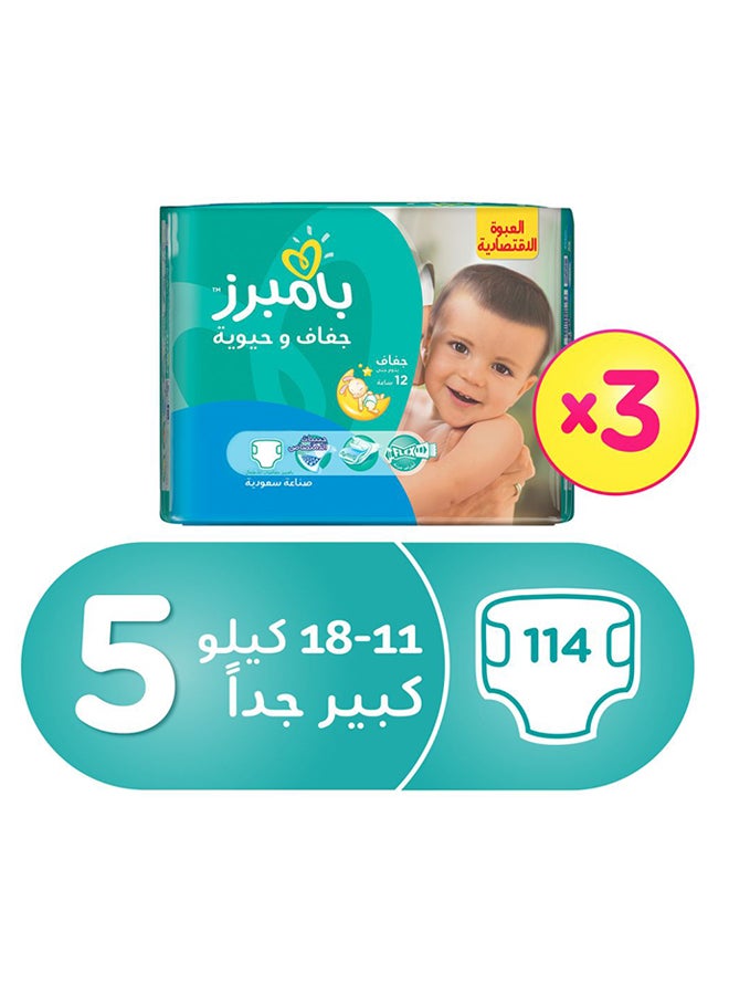 Active Baby Value Pack, Size 5, 3x38 Diapers