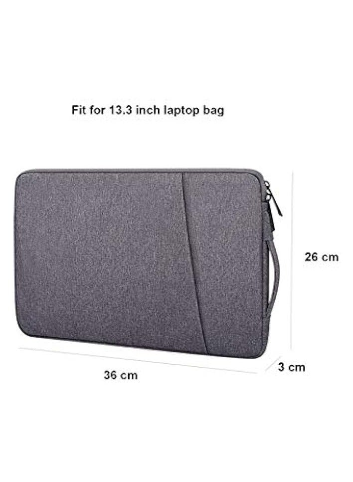 Shockproof Laptop Sleeve Case Waterproof Laptop Bag (13.3 inch, Dark Gray)