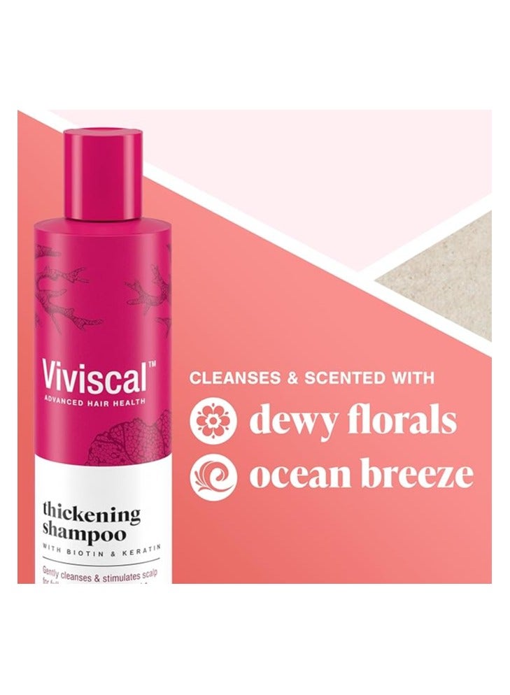 Hair Thickening Shampoo for Women Formulated with Biotin, Keratin & Marine Collagen, Shampoo for Thinning Hair, Hair Fall, and Hair Volume – 250ml