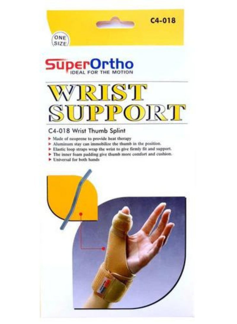 Super Ortho Wrist With Thumb Splint O4-001R -(L)