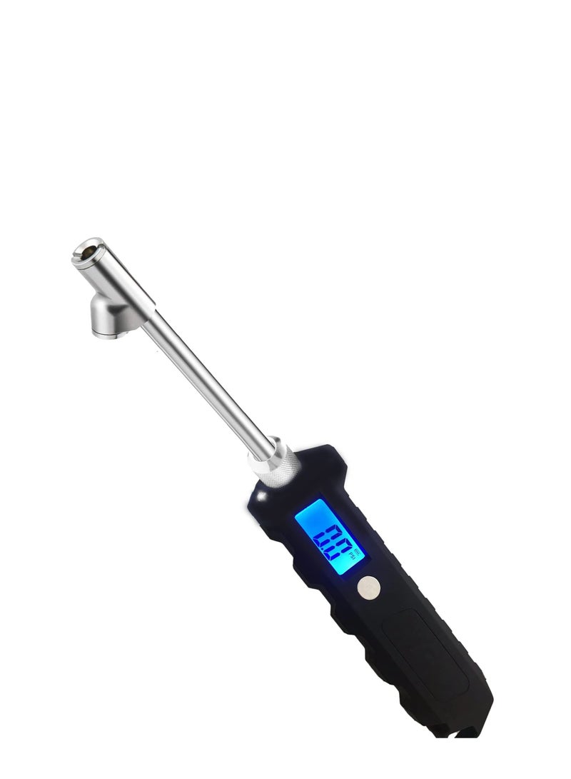 Digital Dual Head Tire Gauge, 230 PSI Heavy Duty Dual Head Stainless Steel, Get Accurate Tire Pressure Readings, Suitable for Car Truck with Backlit LCD and Flashlight Car Accessories