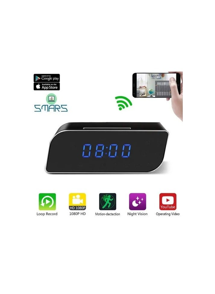 WiFi Spy Cameras, HD 1080P Security, Night Vision, Motion Detection Smart Alarm Clock. Perfect for Home & Office Security, digital camera, ring camera, alarm clock