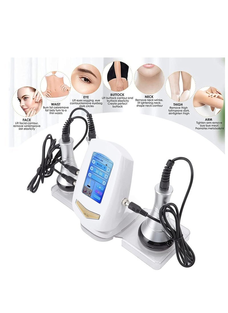 3 In 1 Ultrasonic Cavitation Machine, 40K RF Body Sculpting Machine Skin Rejuvenation Home Use Care Tool for Face Neck Arm Waist Thigh and Buttock