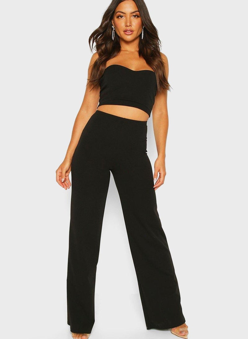 Bandeau Crop Top & Pants Set