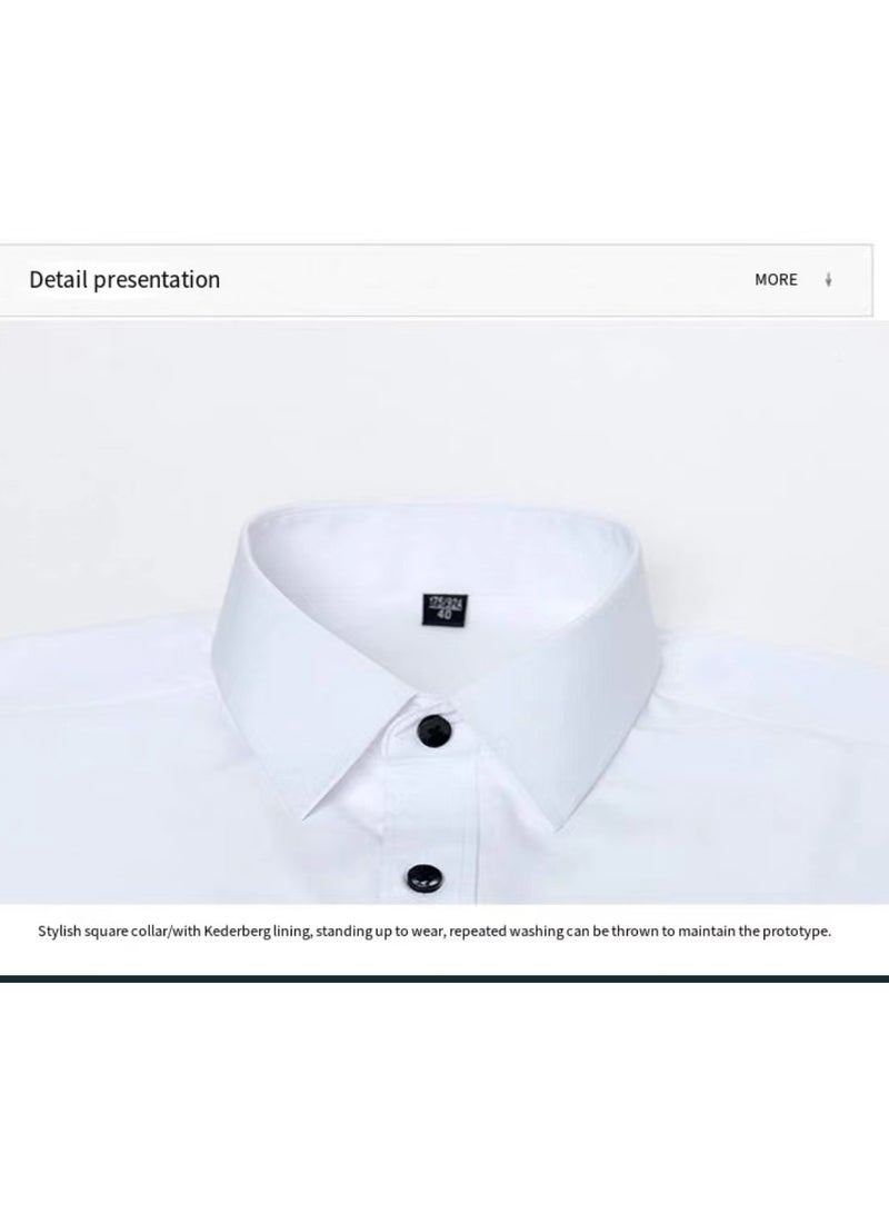 Men's four sided elastic formal shirt, cotton button up shirt