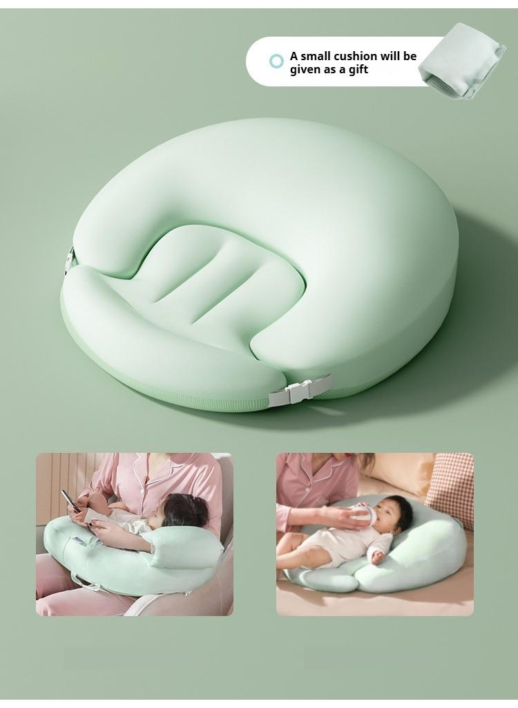 2 in 1 Baby Nursing Pillow Baby Feeding Pillow Newborn Feeding Pillow Anti Spitting Slope Pad Anti Overflow Milk Choking Bed, Middle Bed