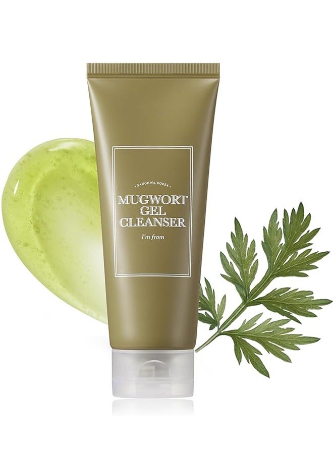 Mugwort Gel Cleanser 150ml, Mugwort Extract 60%, Natural Herbal Cleanser, Calming and Soothing Skin, Micro Cleansing Gel Suitable for All Kinds of Skin