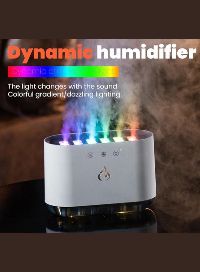 Humidifier Volcano Dynamic Light 900mL Water Tank Humidifiers for Home Office Essential Oil Diffuser adjustable mist Baby Nursery Auto Shut-Off 360° Rotation Nozzle Large Room