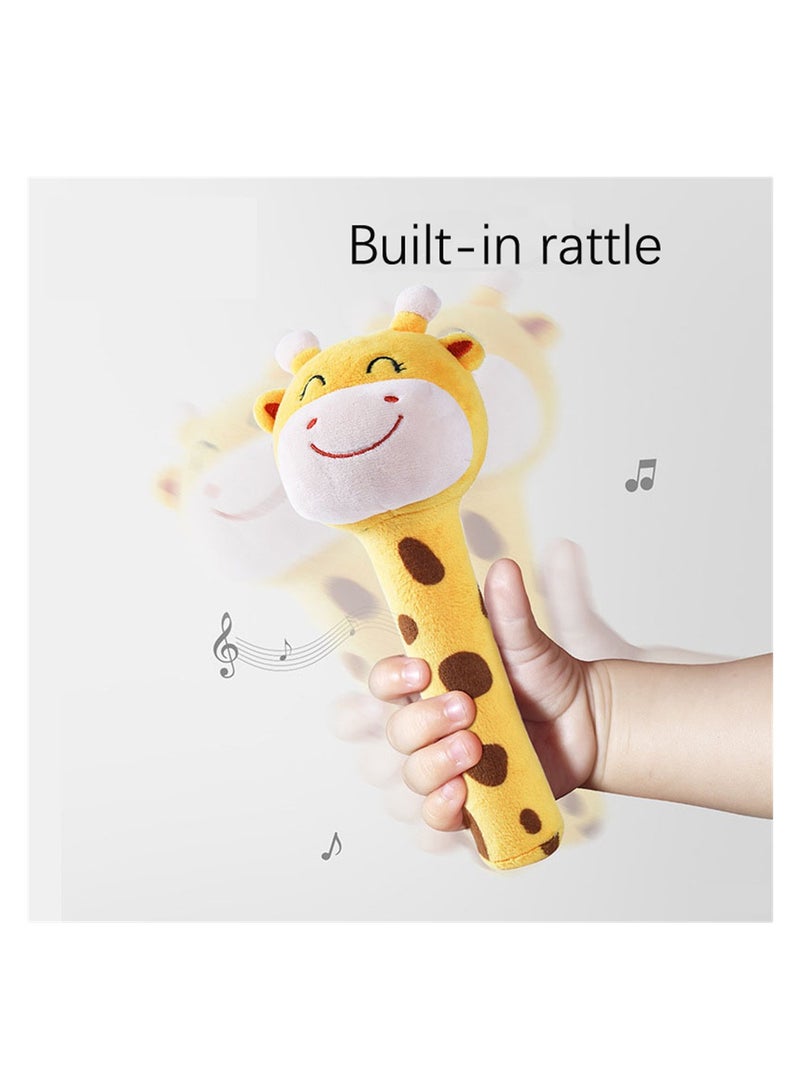 Plush Stacking Rattles Toy, Azonee Giraffe Circles Toy, Woodland Stuffed Animal Gift for Infant and Toddler Boys and Girls