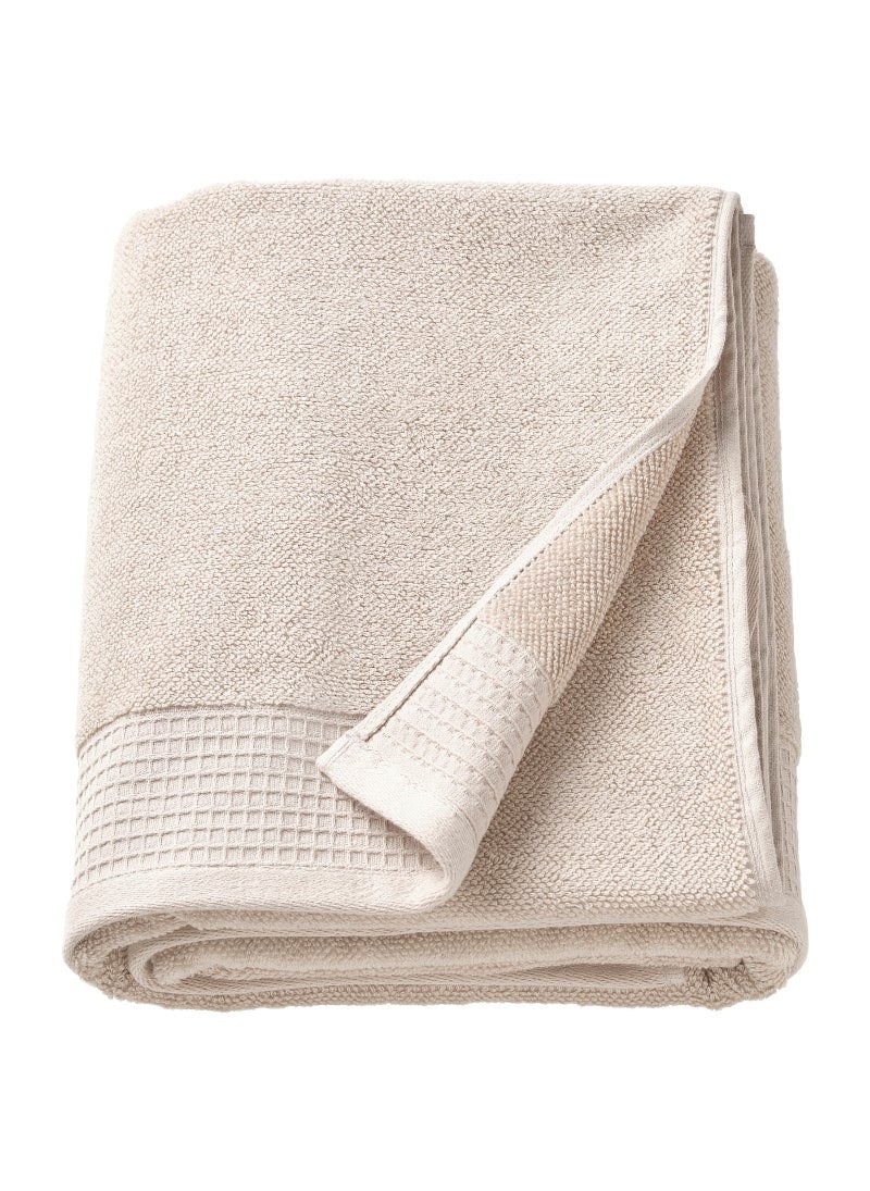 Bath Sheet Luxurious and Extra Large Premium Cotton Ultra Soft and Highly Absorbent Grey Beige 100x150 cm