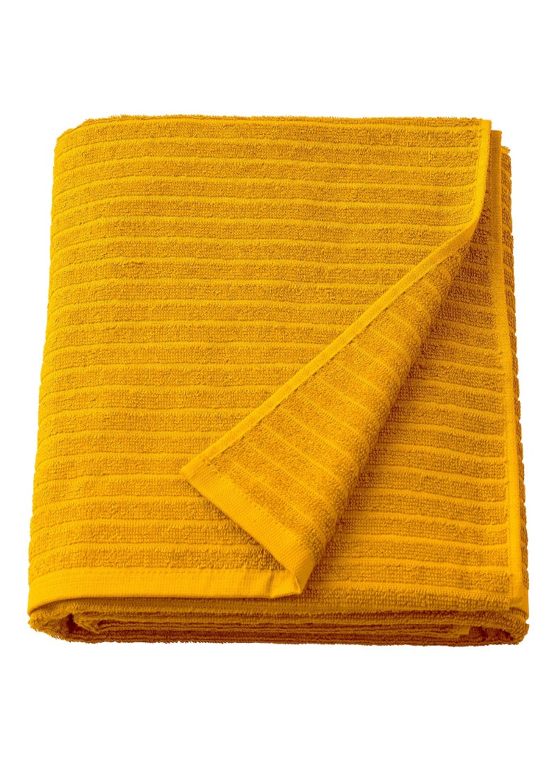 Bath Sheet Luxurious and Extra Large Premium Cotton Ultra Soft and Highly Absorbent Gloden Yellow 100x150 cm