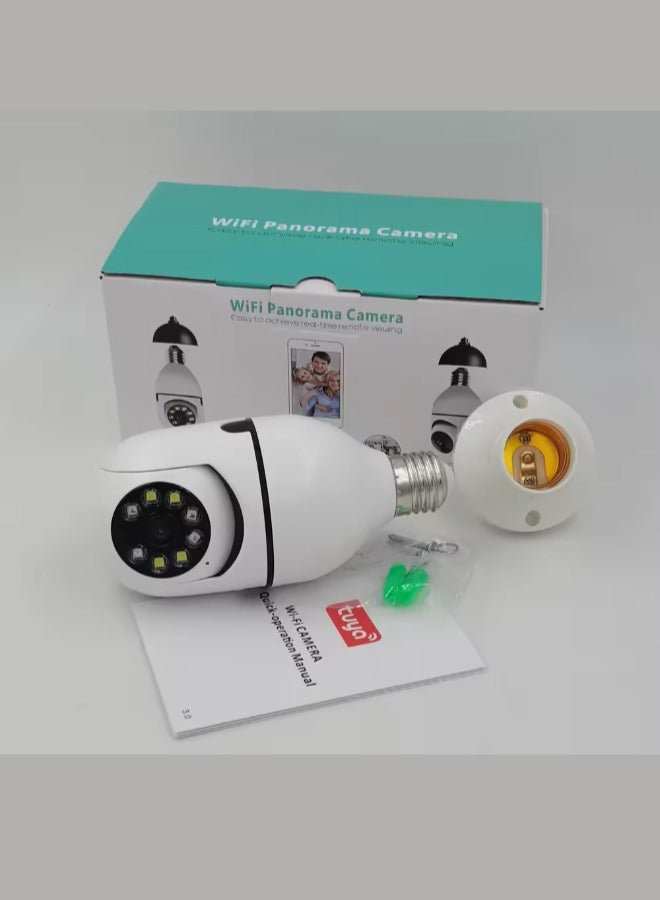 Smart Light Bulb Camera 3MP Full Color Pan Tilt 360 Degree Panoramic Auto Motion Tracking Two Way Audio smart home camera