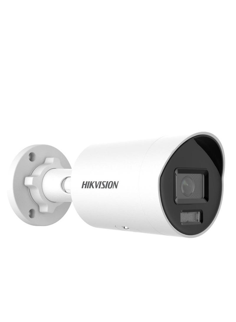 8MP AcuSense ColorVu Fixed Mini Bullet Network Camera,  2.8mm Fixed Focal Lens, H.265+ Compression, Built In Microphone, 24/7 Colorful Imaging, 40m Light Range, Dust Resistant | DS-2CD2087G2H-LIU