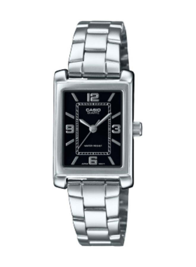 Analog Stainless Steel Band Rectangle  Shape  Wrist Watch LTP-1234DD-1ADF