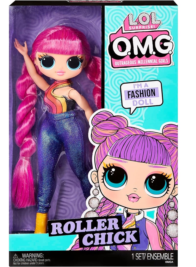 L.O.L. Surprise! LOL OMG Fashion Doll - Roller Chick With Pink Hair Stylish Doll For Girls