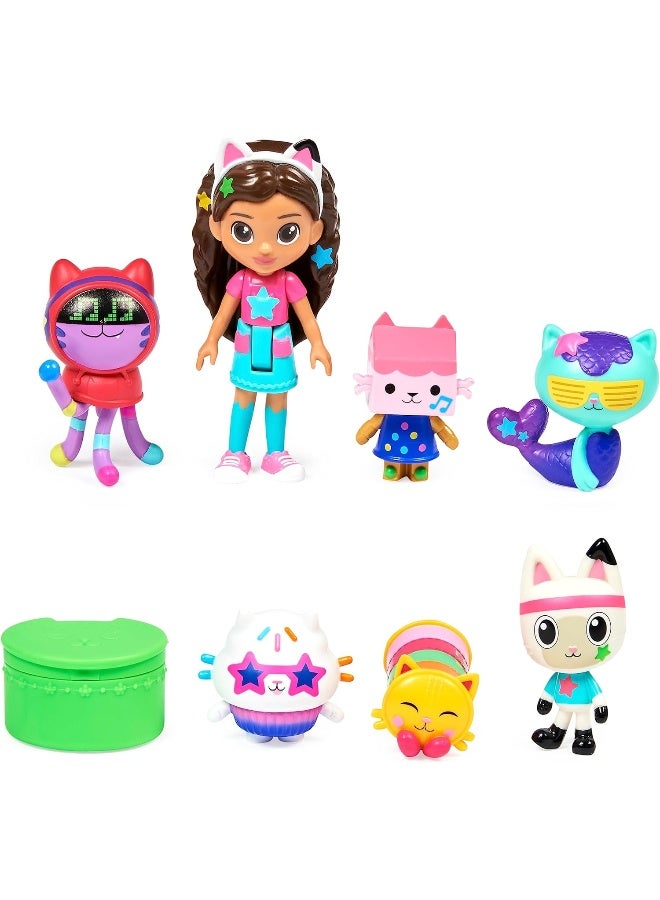 Gabby's Dollhouse, Dance Party Theme Figure Set with a Gabby Doll, 6 Cat Toy Figures and Accessory Kids Toys for Ages 3 and up!