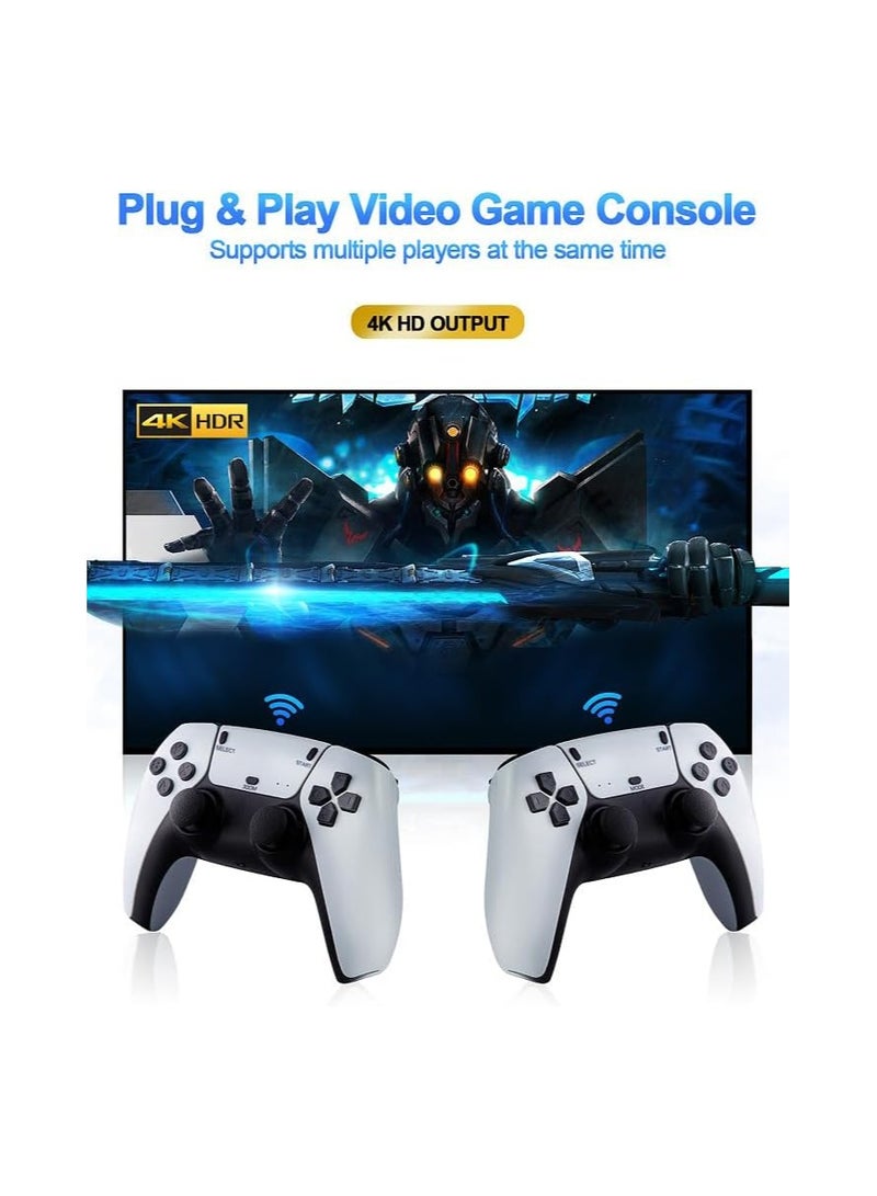 NEW wireless retro game console plug and play video game stick built in 10000+ games classic emulators 4k high definition hdmi output for tv with dual 2.4g wireless Dual controllers