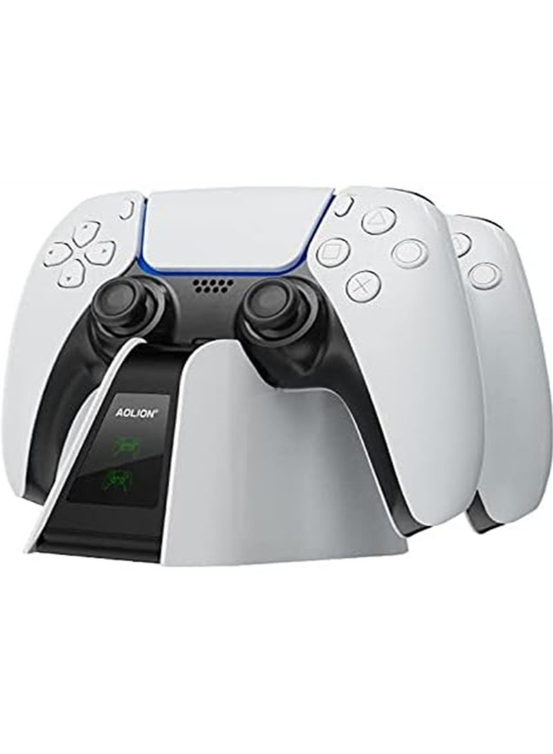 Sony 5 Playstation 5 Controller Charging Station Dock for PS5 DualSense & DualSense Edge wireless Controllers, PS5 Remote Control Charger, Charging Docking Station, Charge two controllers