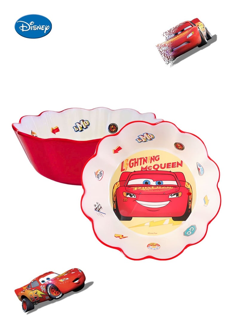4pcs Melamine Bowl with Assorted Disney Character Stitch, Ariel, Mc Queen, Mickey Mouse Tableware Fruits, Cereals, Snacks Soup, Rice Durable Bowl for Kids & Toddler Age 2+