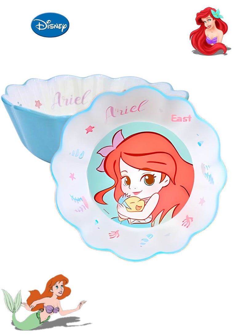 4pcs Melamine Bowl with Assorted Disney Character Stitch, Ariel, Mc Queen, Mickey Mouse Tableware Fruits, Cereals, Snacks Soup, Rice Durable Bowl for Kids & Toddler Age 2+