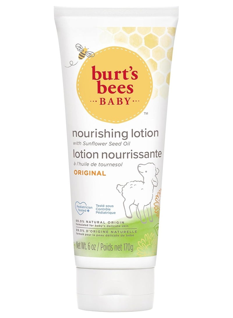 Burt's Bees Baby Lotion, Nourishing Baby Moisturiser, Ultra-Gentle For Delicate Skin & Daily Care, 170 g