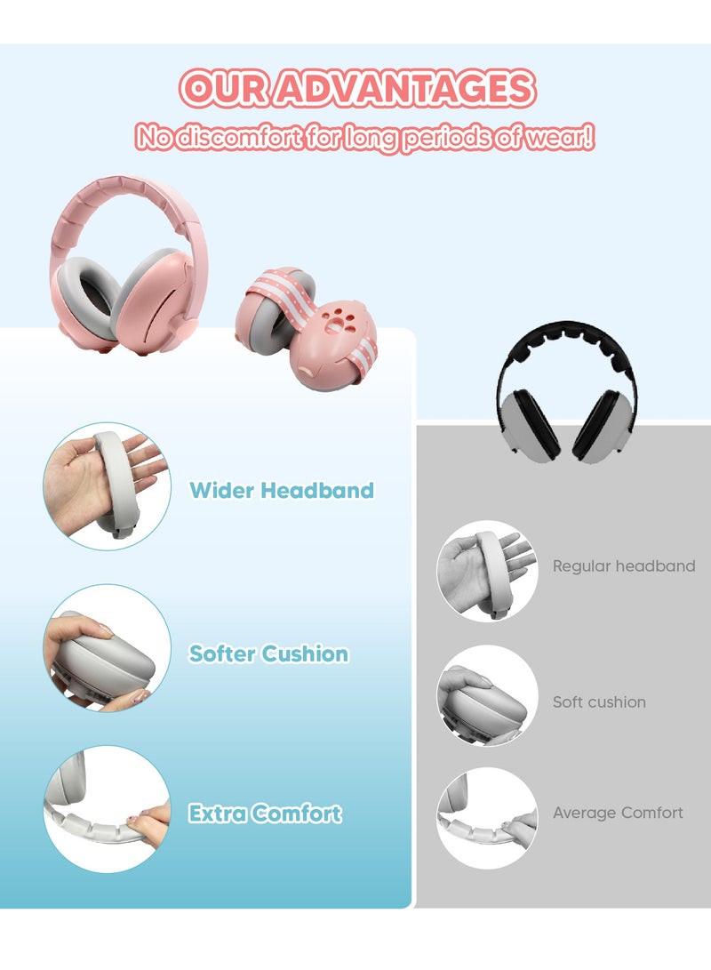 Baby Earmuffs Dual-purpose Head-mounted Noise-proof Sleeping Children's Outdoor Noise Reduction Earmuffs