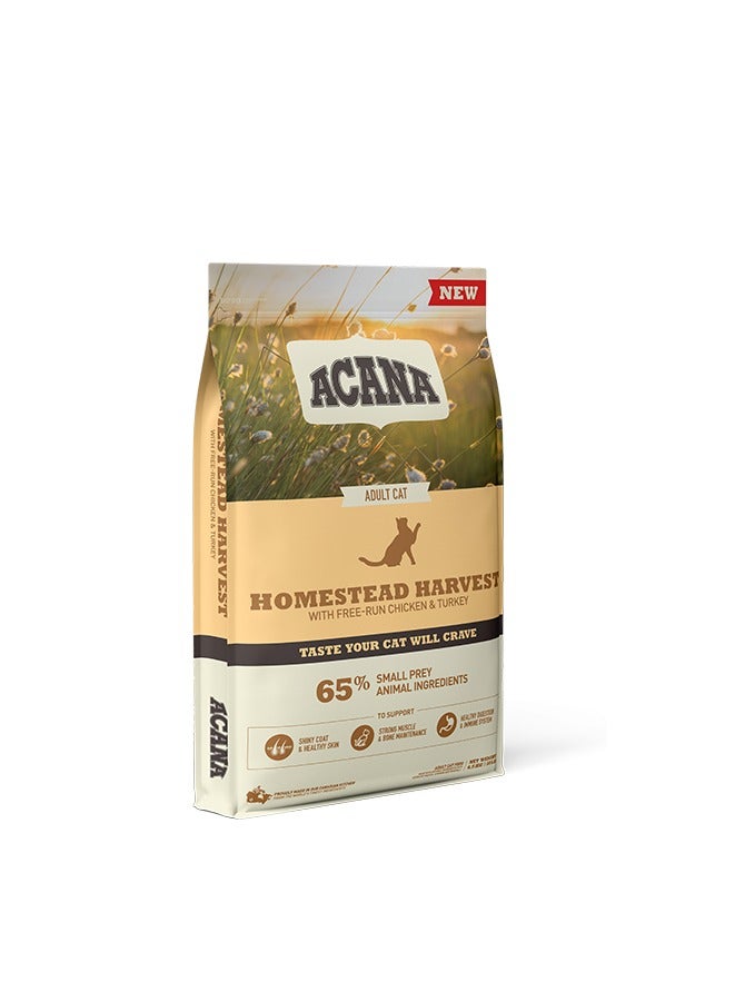 Acana Homestead Harvest Free-Run Chicken & Turkey Adult Dry Cat Food 1.8 kg