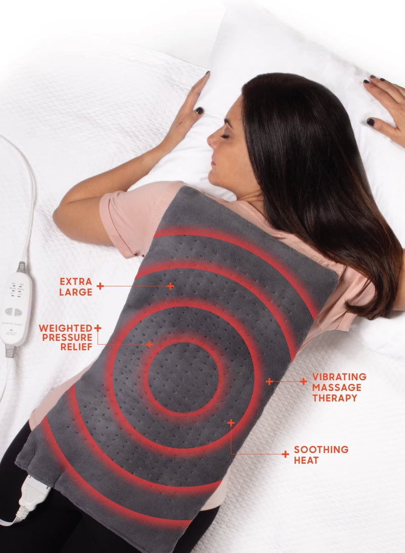 Ultimate Heated Massage Blanket Full Body Relief with Weighted Comfort and Targeted Therapy