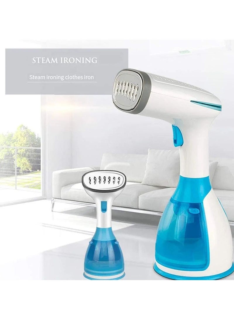 Mini Travel Steamer with Detachable 290ml Water Tank, Auto-Off, Clothing Steam Iron, Automatic/manual Steam, for Home Office (Color : Blue)