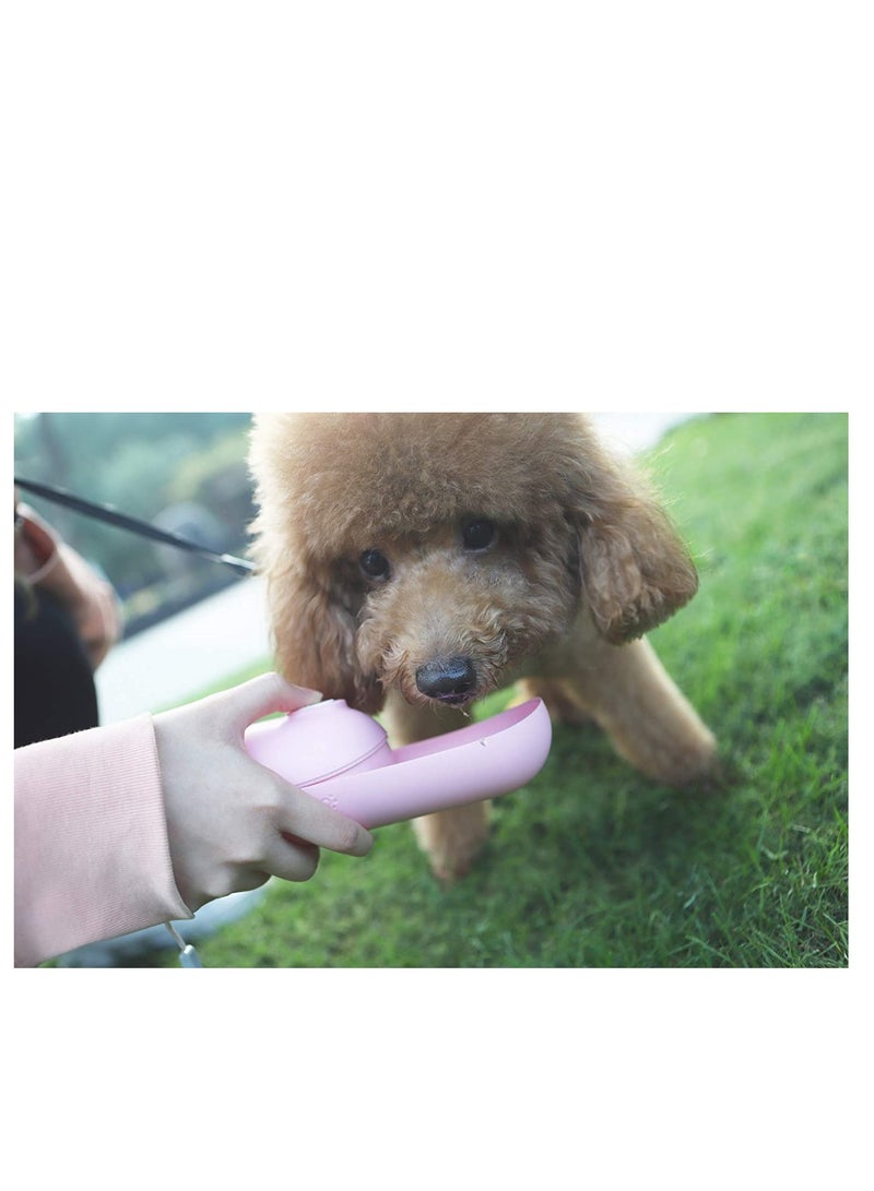 Dog Water Bottle Portable Pet Dispenser Retractable Antibacterial Food Grade Leak Proof Puppy Water Dispenser Outdoor Drink Bottle Bowl for Pet Walking Travelling Drinking 300ml