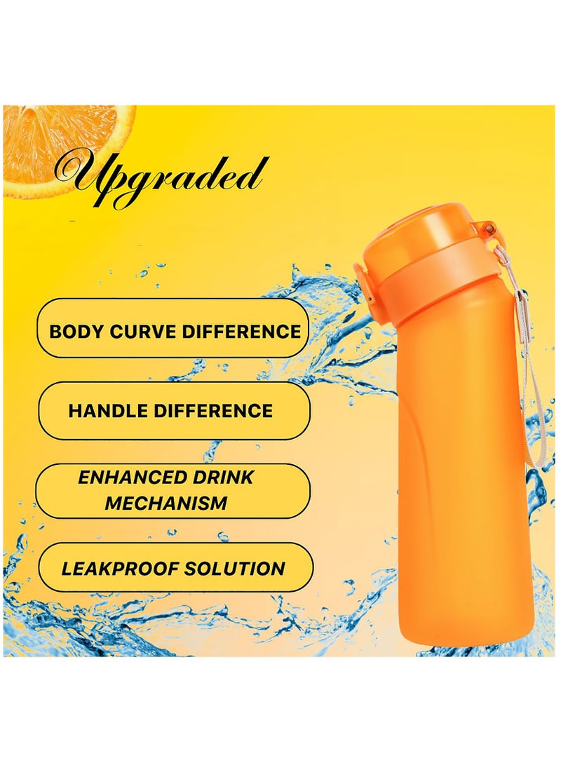 Sports Air Water Bottle Bpa Free Starter Up Set Drinking Bottles 750Ml Fruit Fragrance Water Bottle With 7 Flavour Pods%0 Sugar Water Cup For Gym And Outdoor Gift