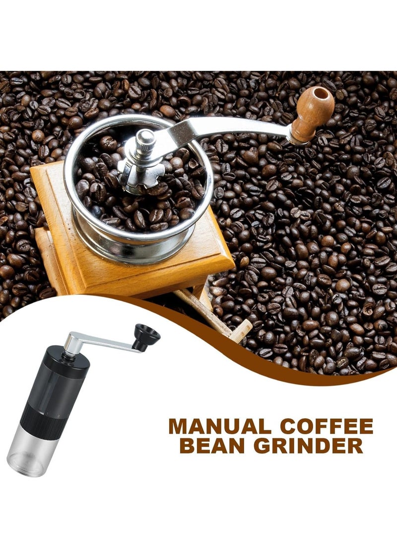 Manual Coffee Bean Grinder, Hand Crank Coffee Grinder, 90ml Adjustable Manual Espresso Grinder, With Visual Powder Chamber, Stainless Steel Coffee Hand Grinder Accessories for for Espresso, Cold Brew