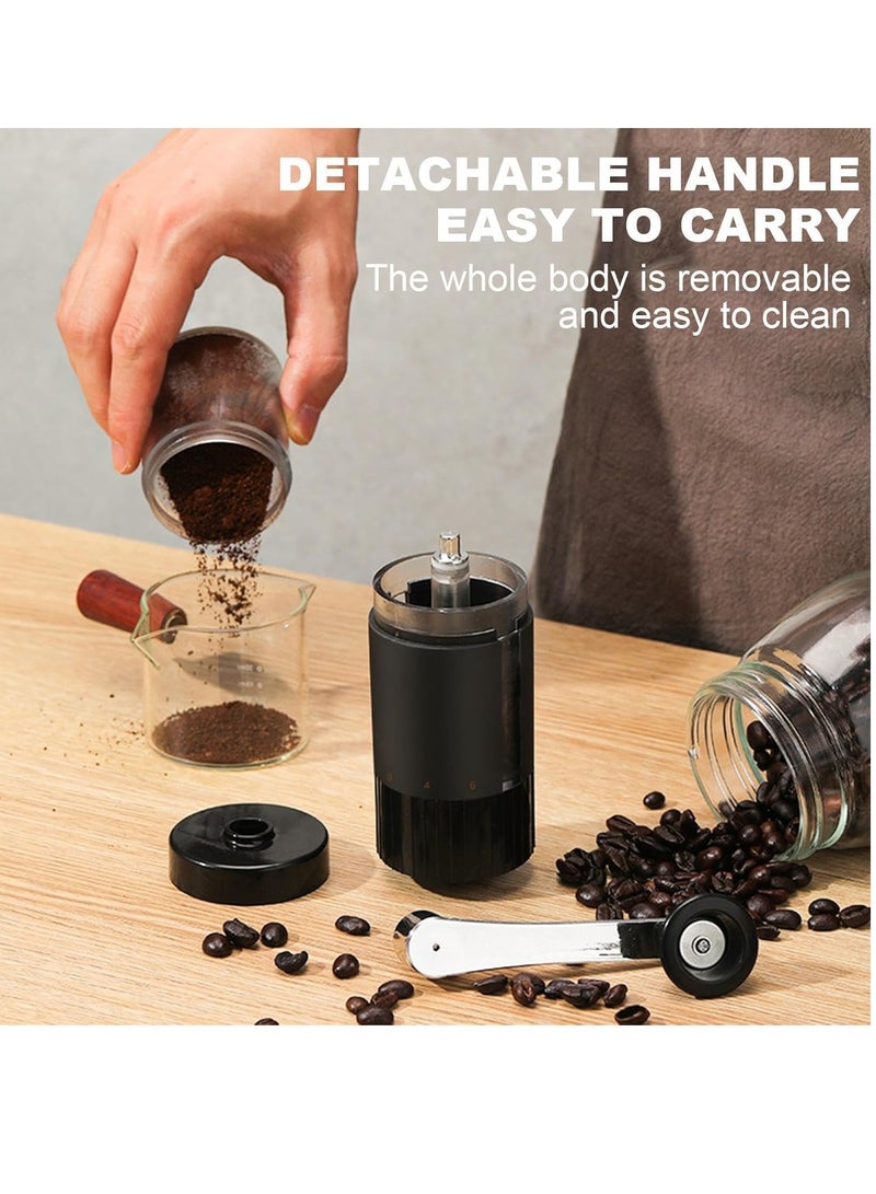 Manual Coffee Bean Grinder, Hand Crank Coffee Grinder, 90ml Adjustable Manual Espresso Grinder, With Visual Powder Chamber, Stainless Steel Coffee Hand Grinder Accessories for for Espresso, Cold Brew