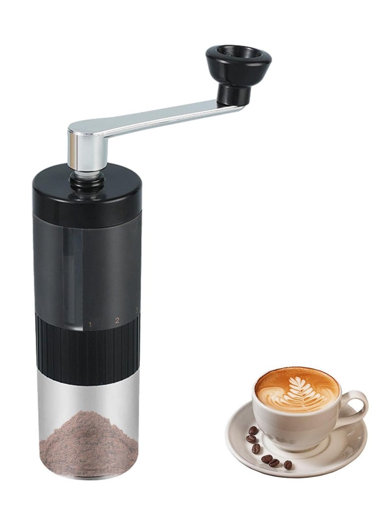 Manual Coffee Bean Grinder, Hand Crank Coffee Grinder, 90ml Adjustable Manual Espresso Grinder, With Visual Powder Chamber, Stainless Steel Coffee Hand Grinder Accessories for for Espresso, Cold Brew