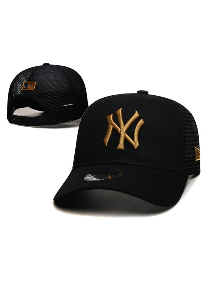 NEW ERA 9Fort New York Yankees baseball cap duckbill cap sun hat pure cotton men's and women's outdoor sports black