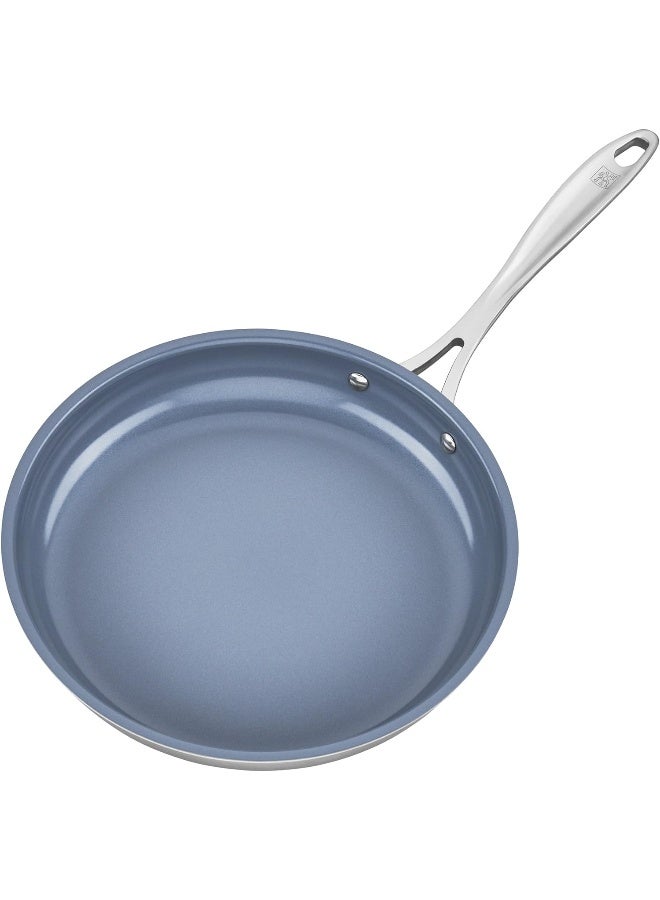 J.A. Henckels Spirit Ceramic Nonstick Fry Pan, 10-Inch, Stainless Steel