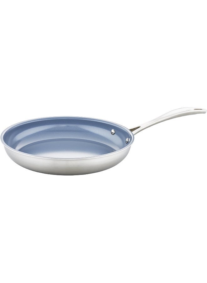 J.A. Henckels Spirit Ceramic Nonstick Fry Pan, 10-Inch, Stainless Steel