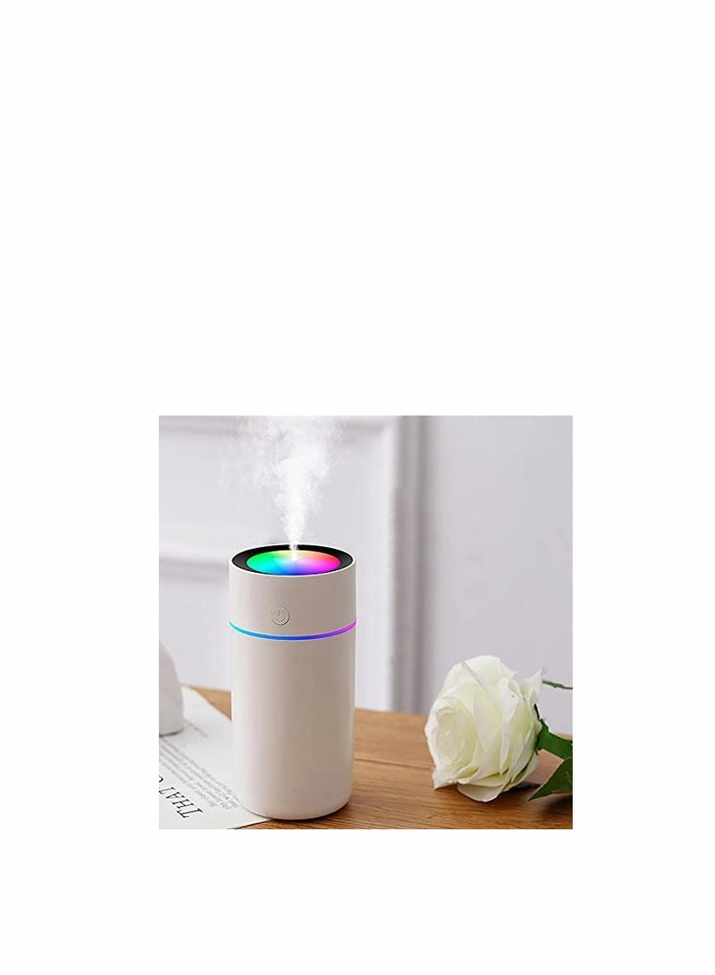 Car Diffuser Car Humidifier Cool Mist Portable Mini USB Humidifier For Plants Car Baby Bedroom with Auto Shut Off Best Personal Humidifier 320ML White