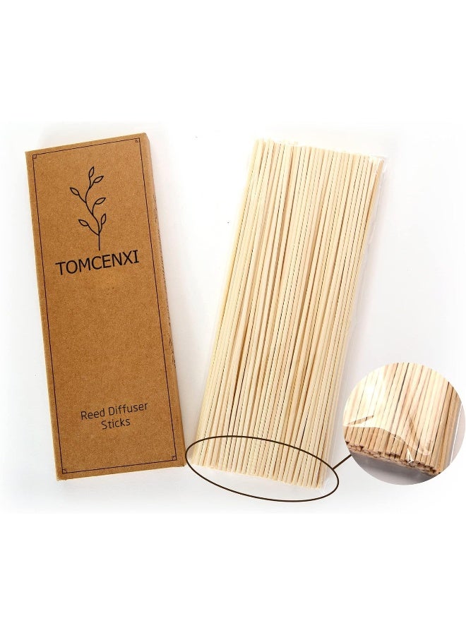 Tomcenxi TAndC 120Pieces Reed Diffuser Sticks, 11 Inch Natural Rattan Wood Sticks, Diffuser Refills, Essential Oil Aroma Diffuser Replacements Sticks For Home, Office (Natural Color)