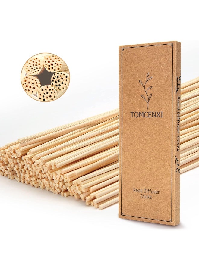 Tomcenxi TAndC 120Pieces Reed Diffuser Sticks, 11 Inch Natural Rattan Wood Sticks, Diffuser Refills, Essential Oil Aroma Diffuser Replacements Sticks For Home, Office (Natural Color)