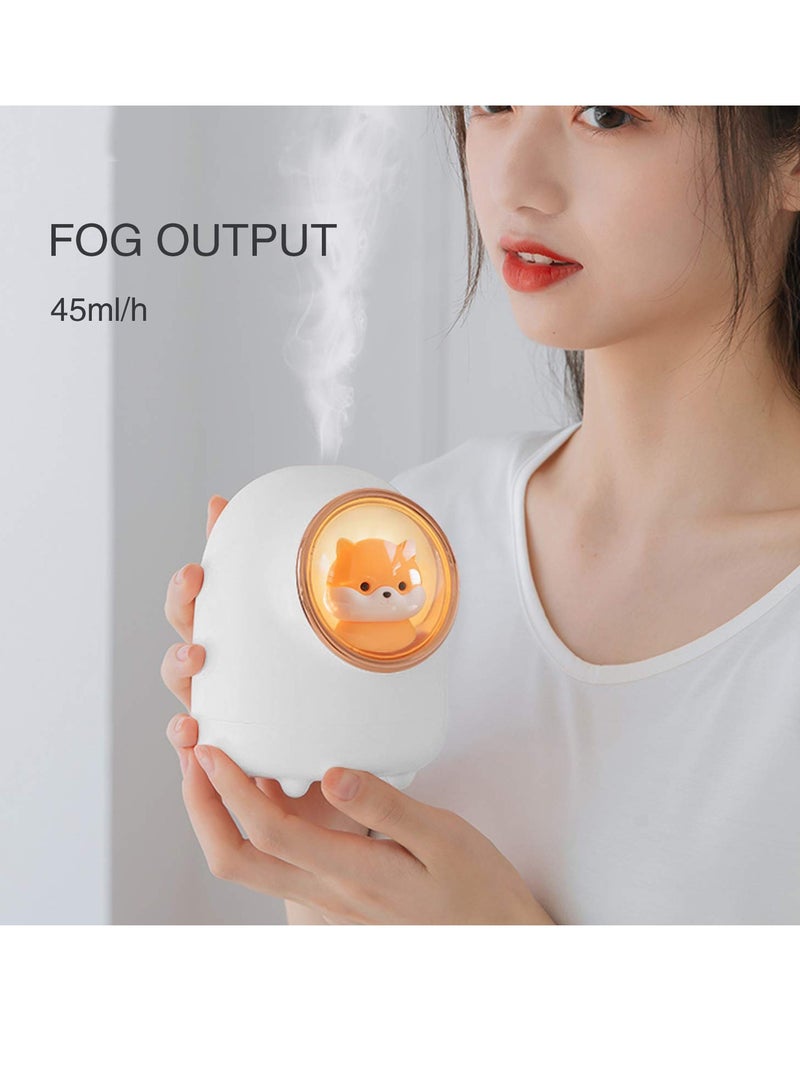 Humidifier For Baby and Bedroom Small Plant Humidifier For Office with High and Low Mist Settings 2 Mist Modes Super Quiet Up to 12 Hours White 400ml