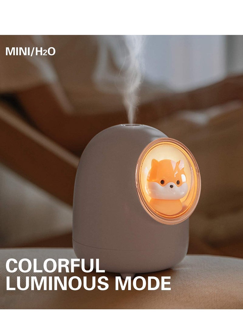 Humidifier For Baby and Bedroom Small Plant Humidifier For Office with High and Low Mist Settings 2 Mist Modes Super Quiet Up to 12 Hours White 400ml