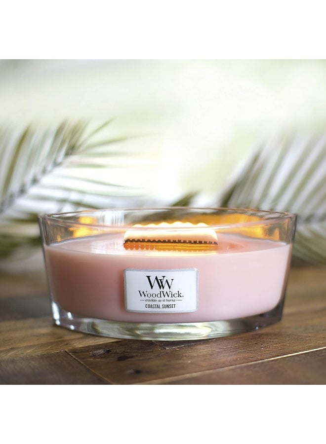 Ellipse Scented Candle With Crackling Wick, Coastal Sunset, Up To 50 Hours Burn Time Paraffin