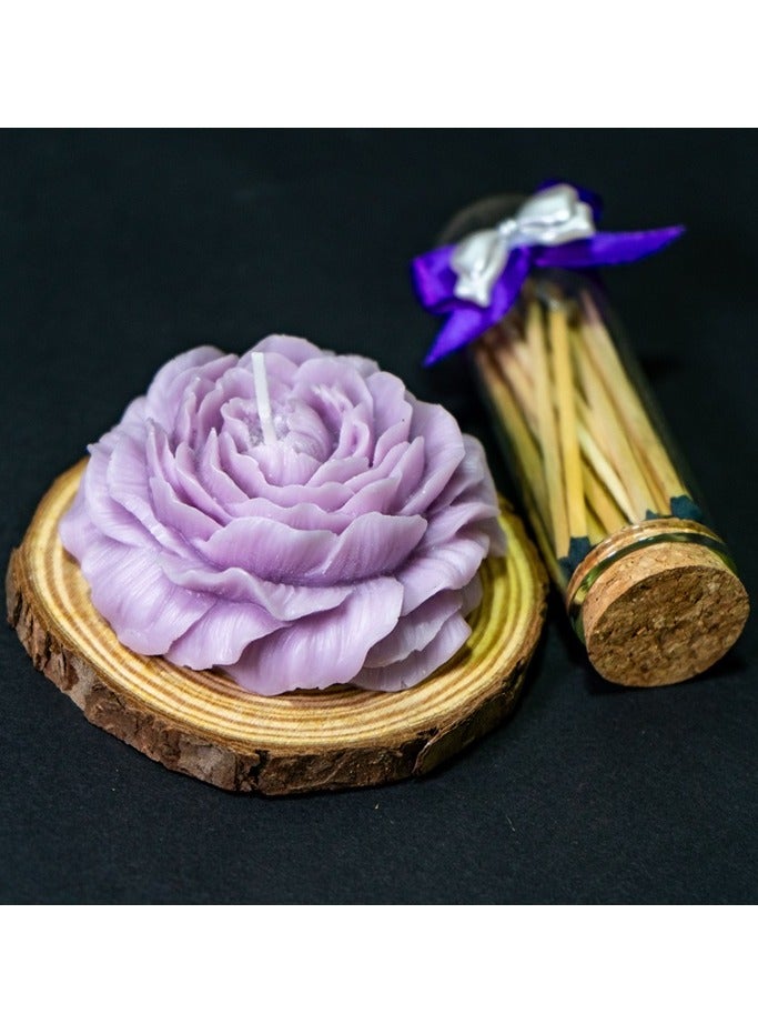 5 Pcs Aromatic Rose Candle with Matchsticks