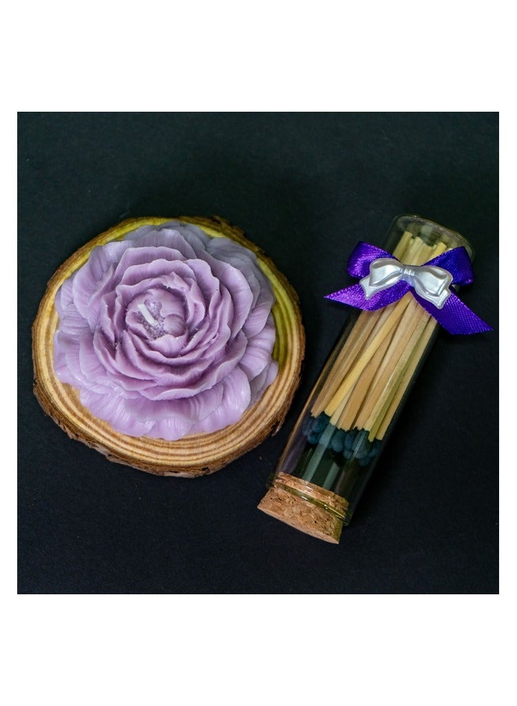 5 Pcs Aromatic Rose Candle with Matchsticks